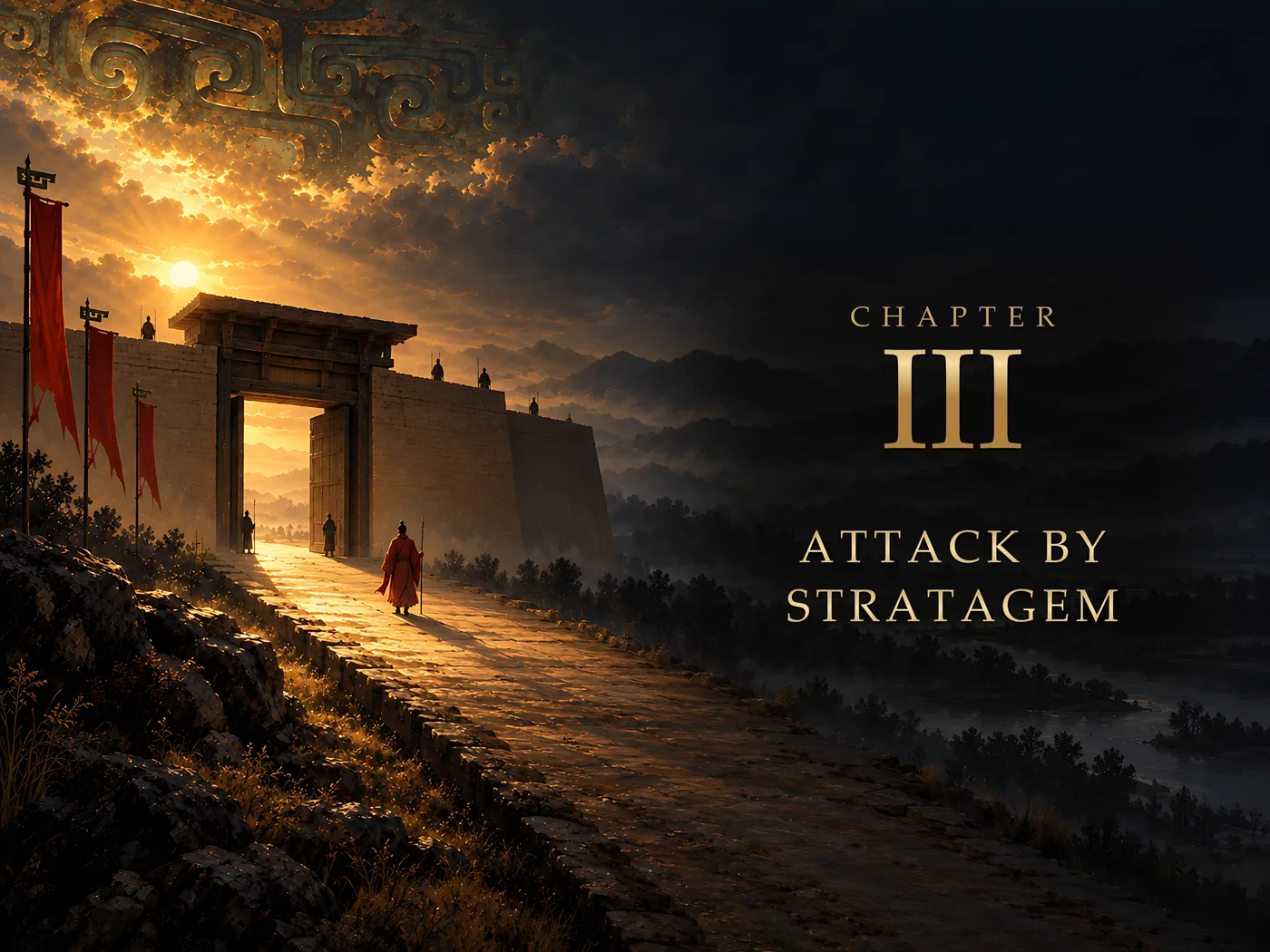 Chapter III, Attack by Stratagem: its opening painting in The Art of War Illustrated