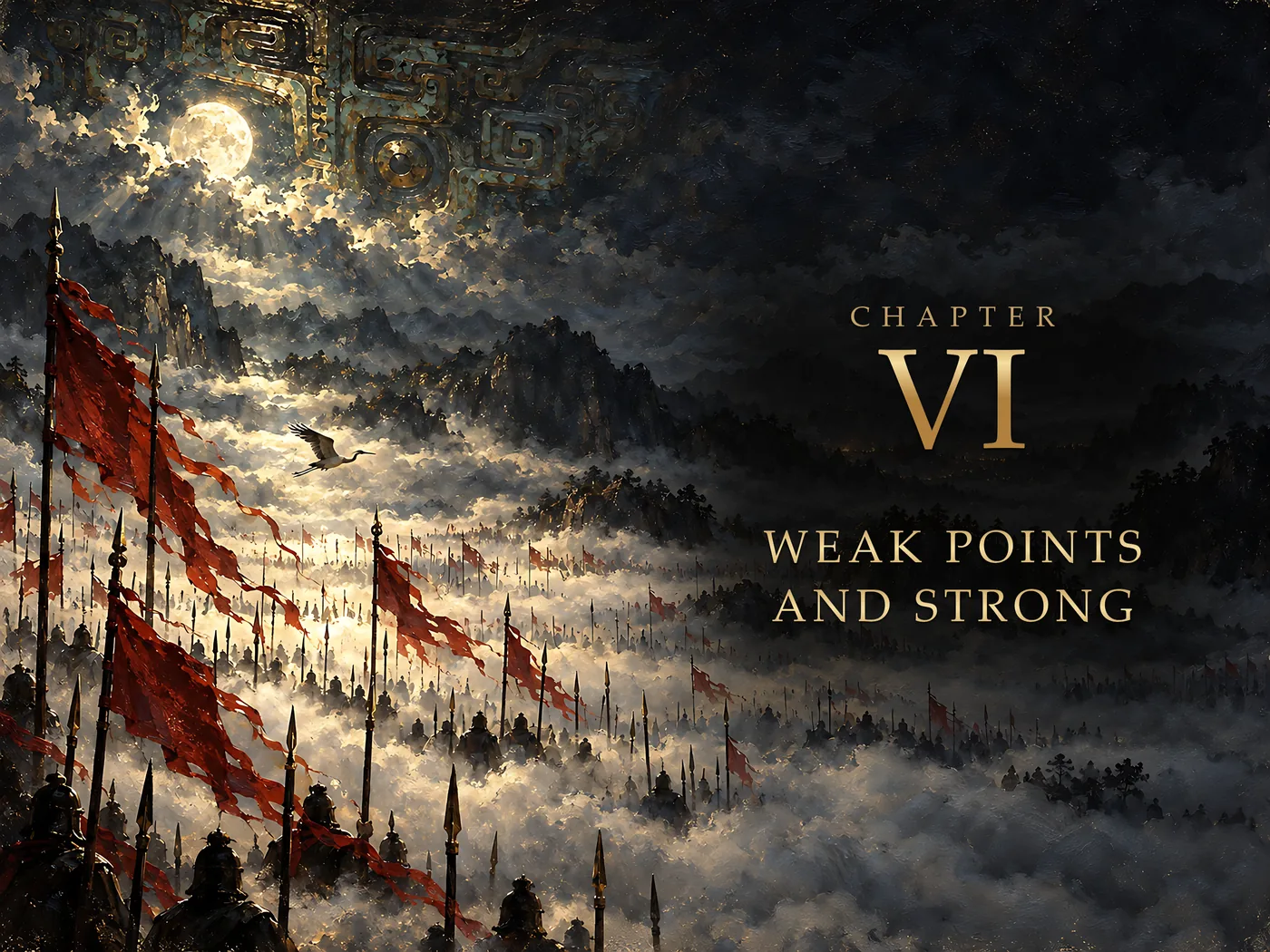 Chapter VI, Weak Points and Strong: its opening painting in The Art of War Illustrated
