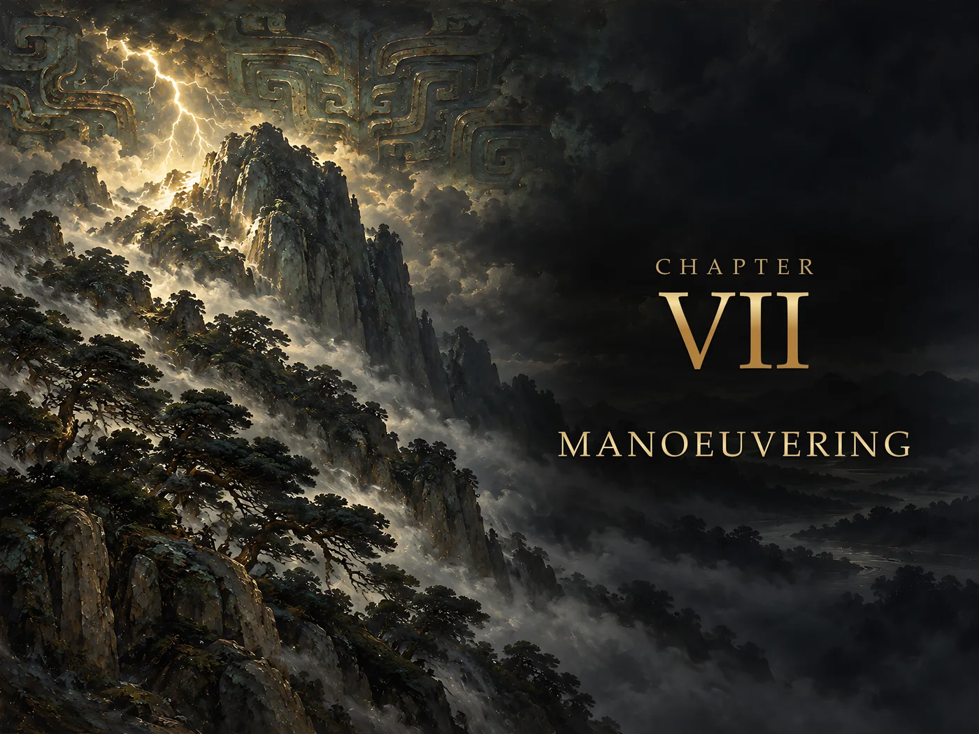 Chapter VII, Manoeuvering: its opening painting in The Art of War Illustrated